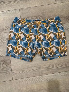 ST33LE knit shorts with bold geometric pattern Men 36. Like new condition. Nice!
